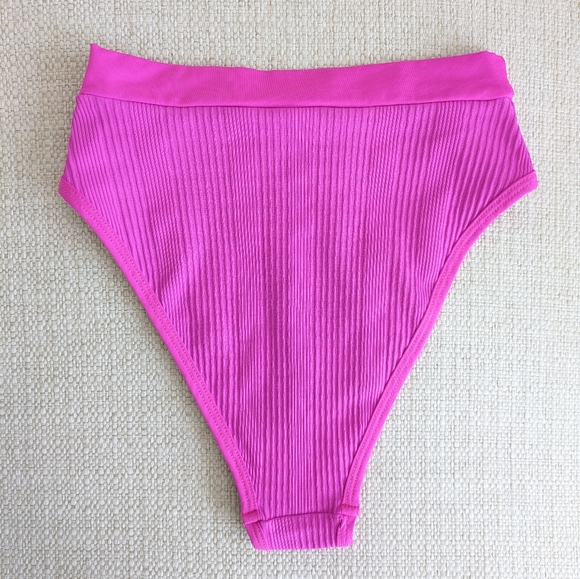 L*Space Bright Fuchsia Frenchi Bitsy Bikini Bottom Large - Picture 7 of 11